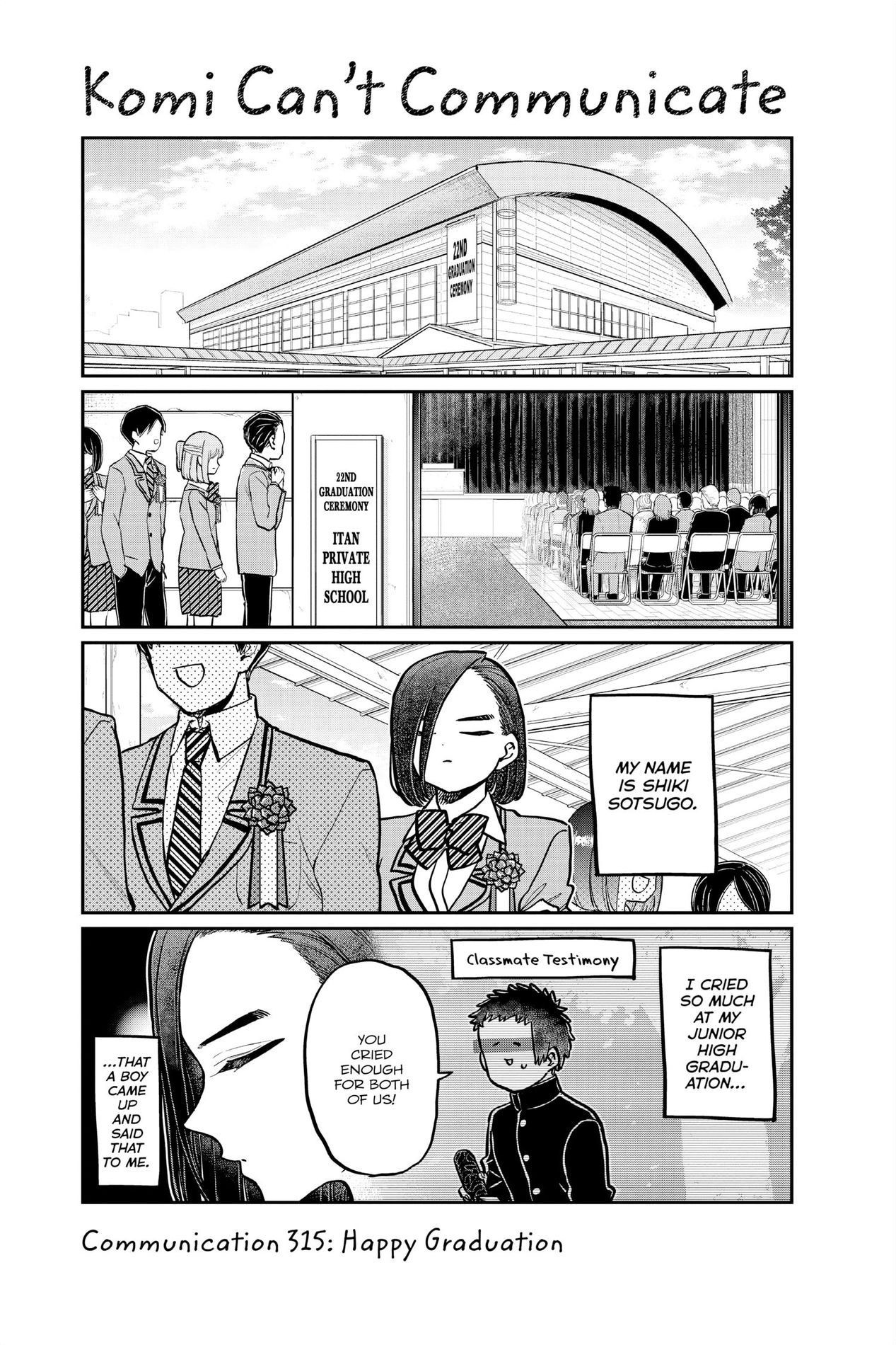 Komi Can’t Communicate, Chapter 315 image 01